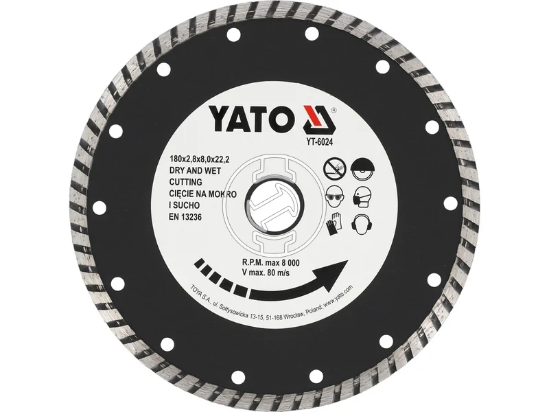 Kép: Yato gyemant vagotarcsa 180 mm betonhozkohoz.webp