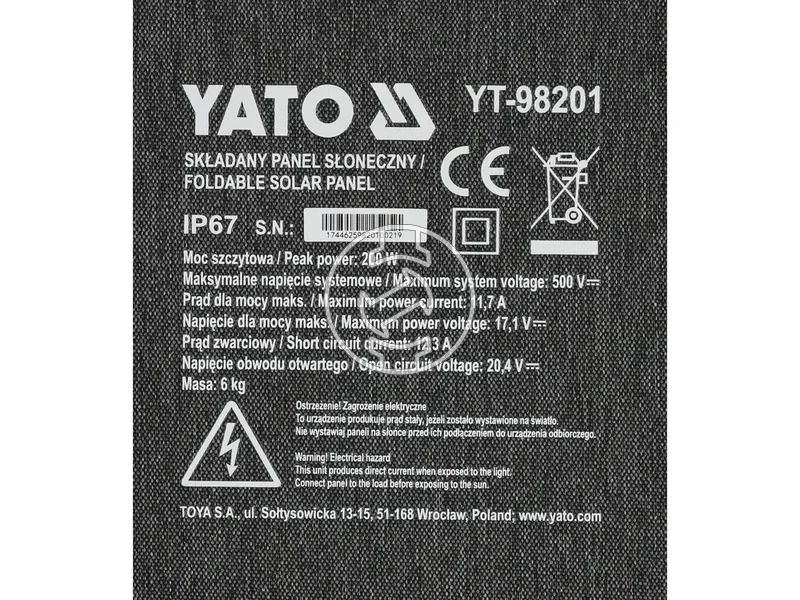 Kép: Yato hordozhato napelem 200W 4in1_7.webp