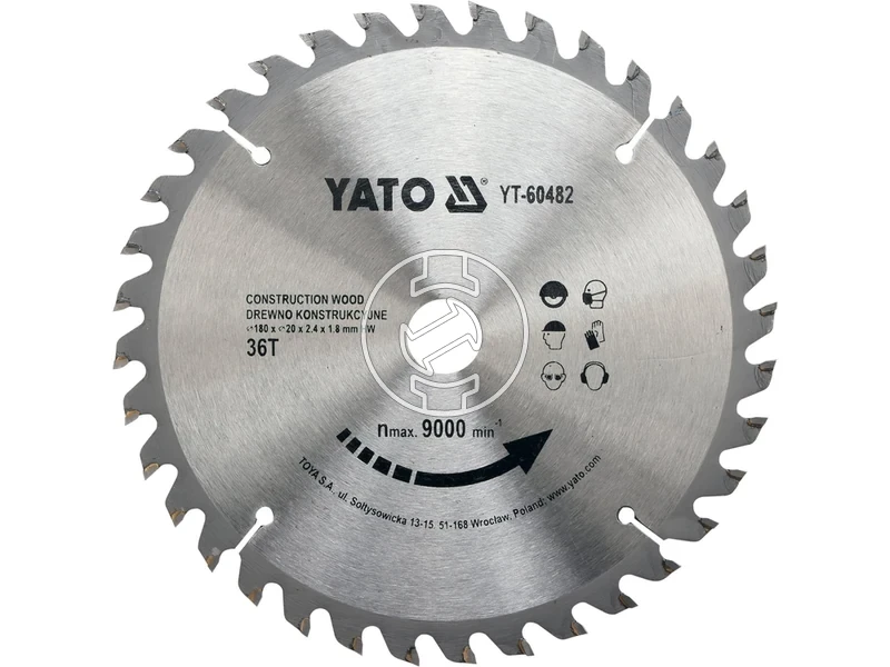 Kép: Yato korfureszlap 180x36 mm 36T fahoz.webp