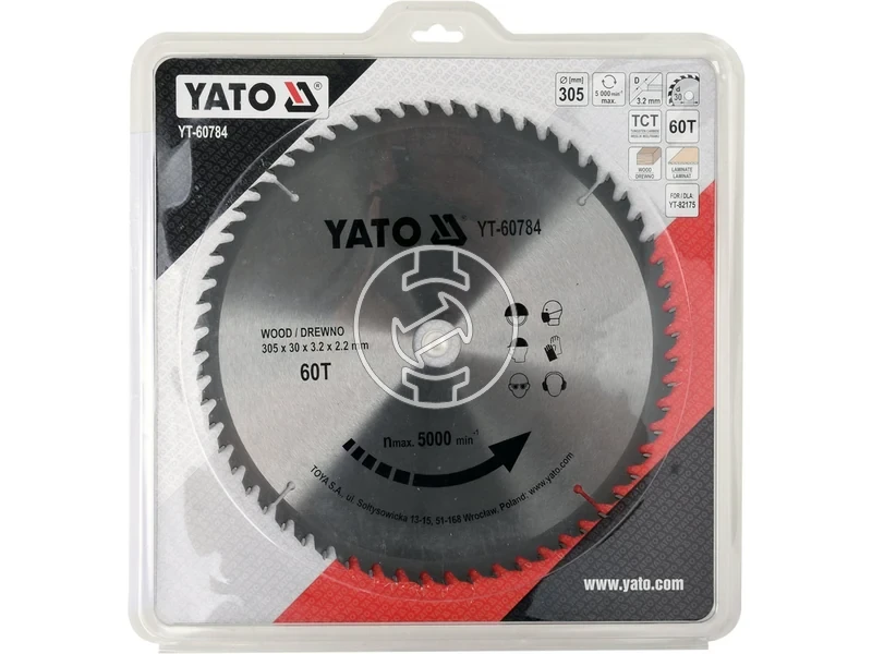 Kép: Yato korfureszlap 305x30 mm 60T fahoz.webp