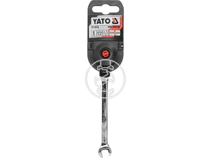 Kép: YATO Racsnis csuklos csillag-villaskulcs 8 mm 140 mm 72T CrV.webp