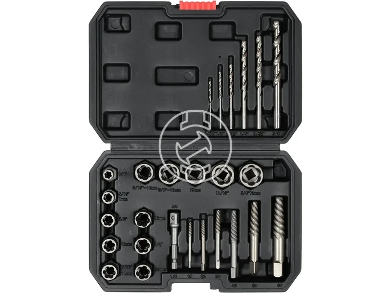 Kép: YATO Roncsolt- tortcsavar kiszedo es furo keszlet 26 reszes 38.webp