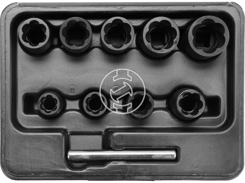 Kép: YATO Tortcsavarfej leszedo keszlet 10 reszes 38 10-19 mm.webp