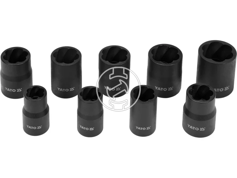 Kép: YATO Tortcsavarfej leszedo keszlet 10 reszes 38 10-19 mm.webp