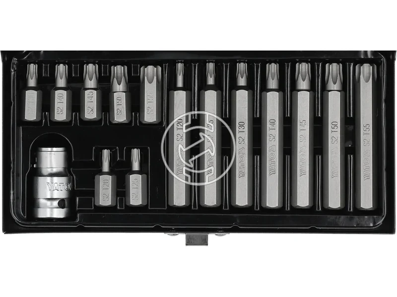 Kép: YATO Torx keszlet 15 reszes tamperproof T20-T55 L30 mm L75 mm 12.webp