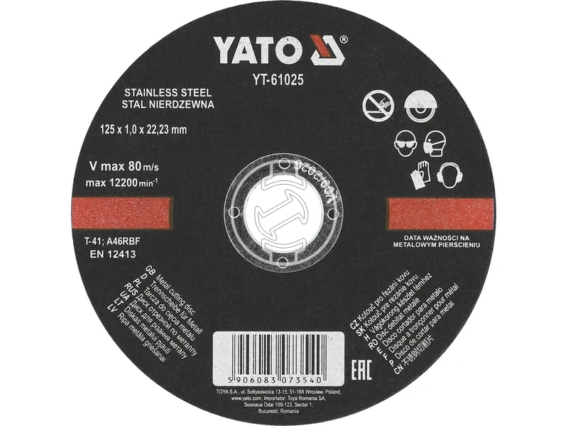 Kép: Yato vagokorong 125x10x22 mm acelinox.webp