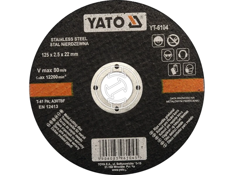 Kép: Yato vagokorong 125x25x22 mm acelinox.webp