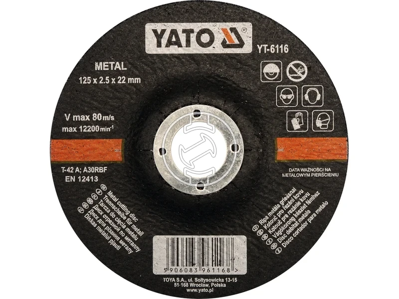 Kép: Yato vagokorong 125x25x22 mm fem.webp