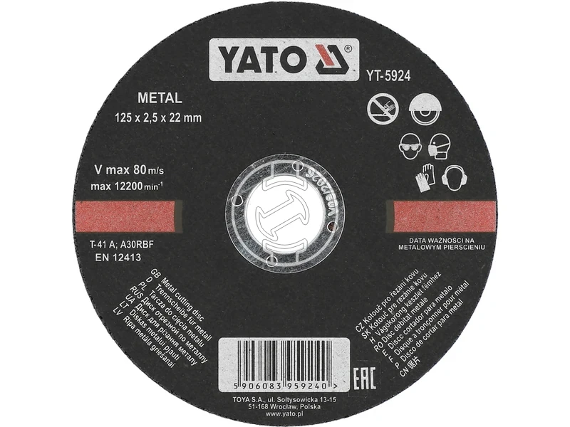 Kép: Yato vagokorong 125x25x22 mm femhez.webp