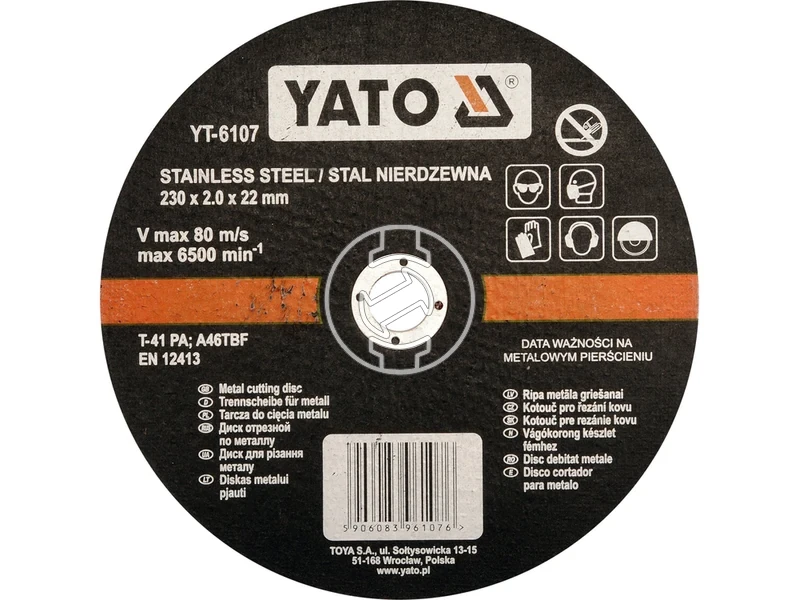 Kép: Yato vagokorong 230x19x22 mm acelinox.webp