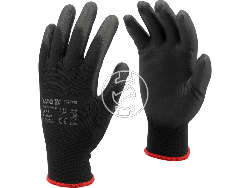 Kép: Yato vedokesztyu fekete nylon 9-es.webp