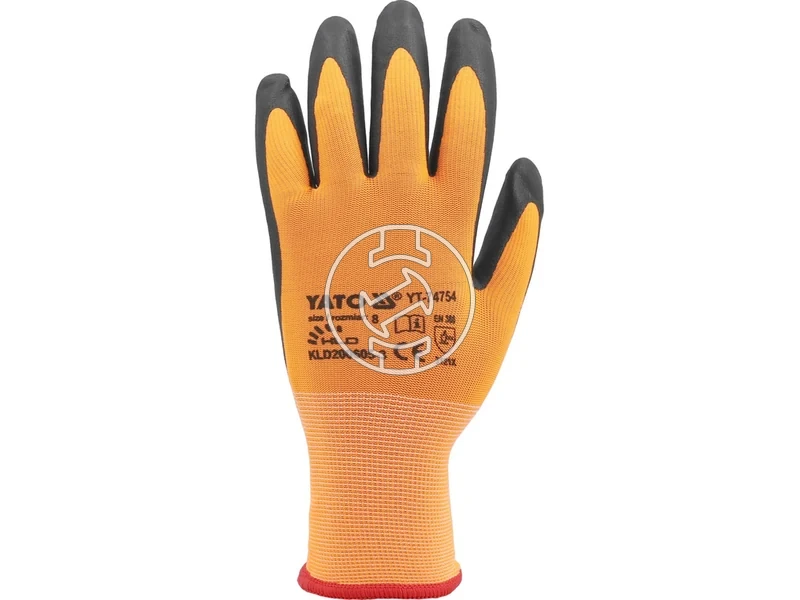 Kép: Yato vedokesztyu nitrillel bevont okostelefonnal kompatibilis 10-es.webp