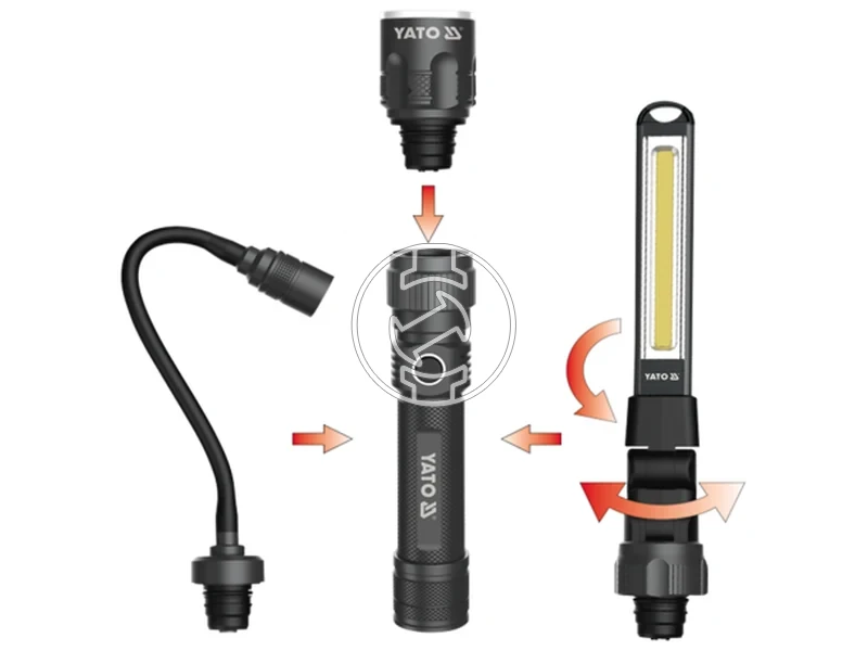 Kép: Yato YT-08521 beepitett akkumulatoros szerelolampa magneses 380 lm.webp