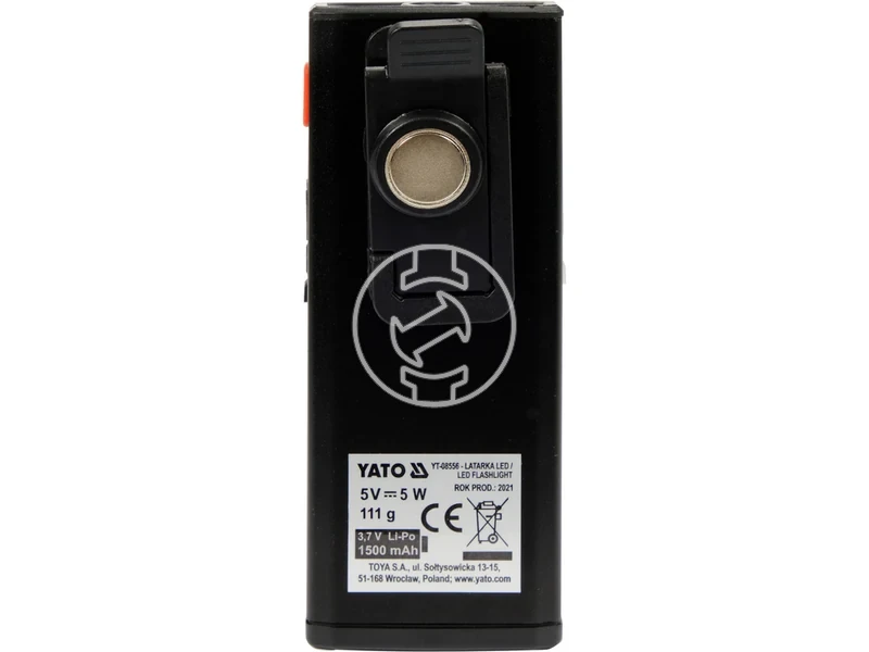 Kép: Yato YT-08556 beepitett akkumulatoros zseblampa 500 lm.webp
