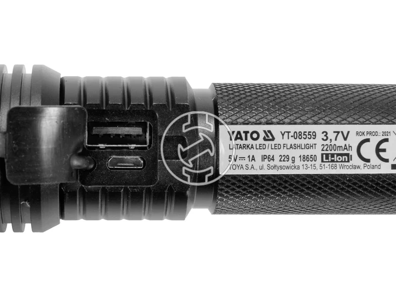 Kép: Yato YT-08559 beepitett akkumulatoros zseblampa 900 lm.webp