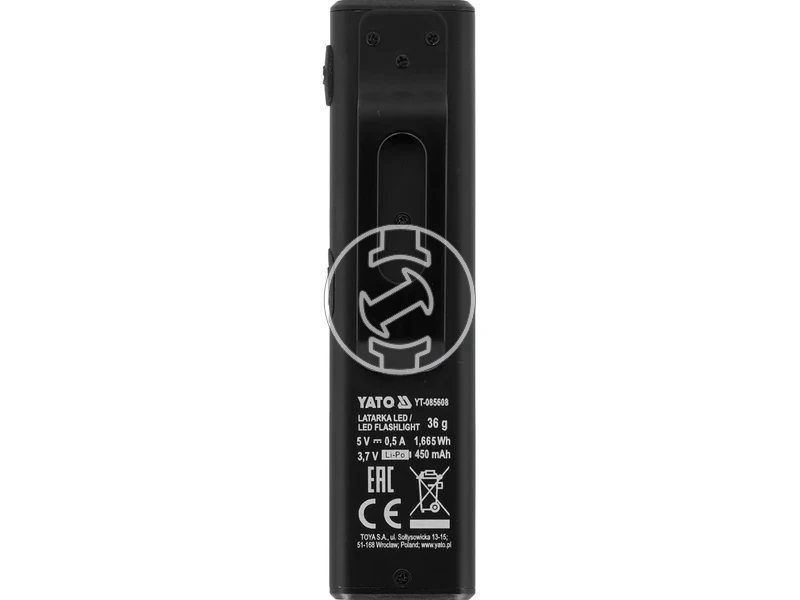 Kép: Yato YT-085608 beepitett akkumulatoros szerelolampa keskeny 500 lm.webp