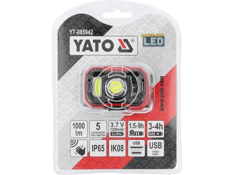 Kép: Yato YT-085942 akkus fejlampa 1000 lm.webp