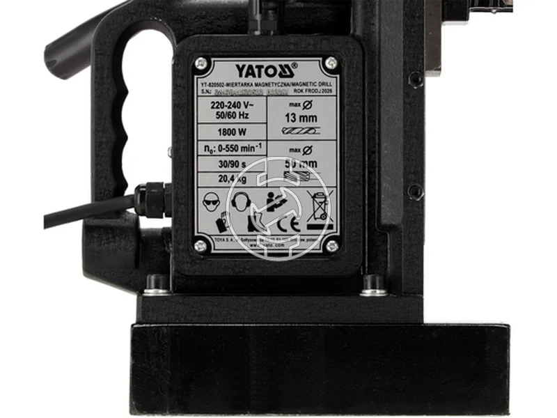 Kép: Yato YT-820502 elektromos magnesallvanyos furogep 1800 W 13800 N_8.webp