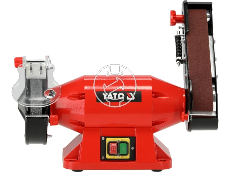 Kép: Yato YT-822110 elektromos asztali koszoru szalagcsiszoloval 520 W 150 x 32 mm.webp