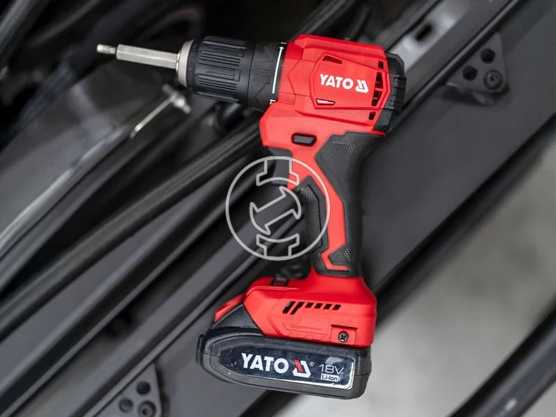 Kép: Yato YT-827788 masina de gaurit-insurubat cu mandrina 18 V 45 Nm 2 Ah acumulator incarcator.webp