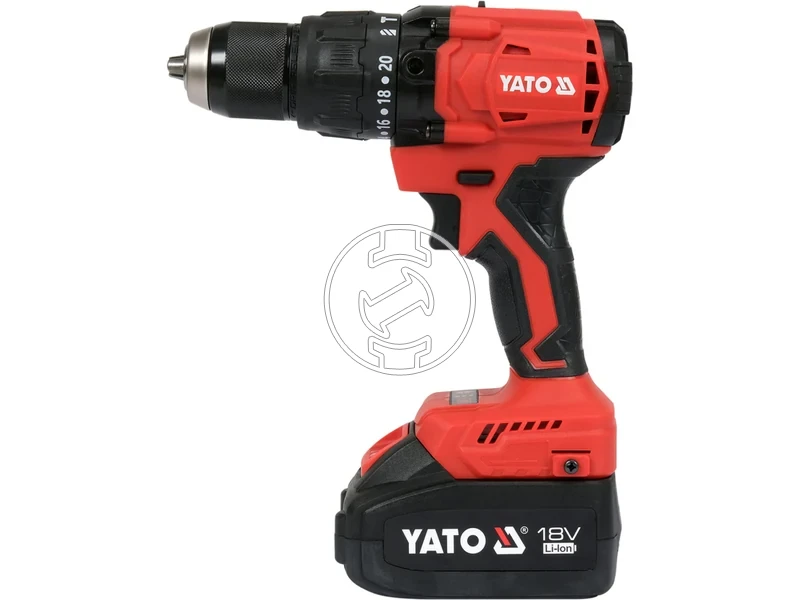 Kép: Yato YT-8277915 masina de gaurit cu percutie pe acumulator 18 V 120 Nm 2 x 4 Ah acumulator incarcator.webp