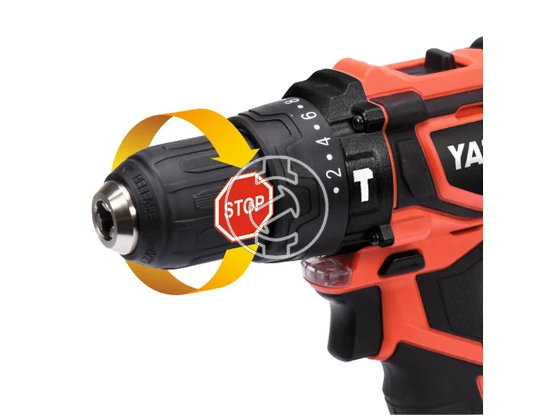 Kép: Yato YT-82780 masina de gaurit-insurubat cu mandrina 18 V 40 Nm 2 Ah acumulator incarcator.webp