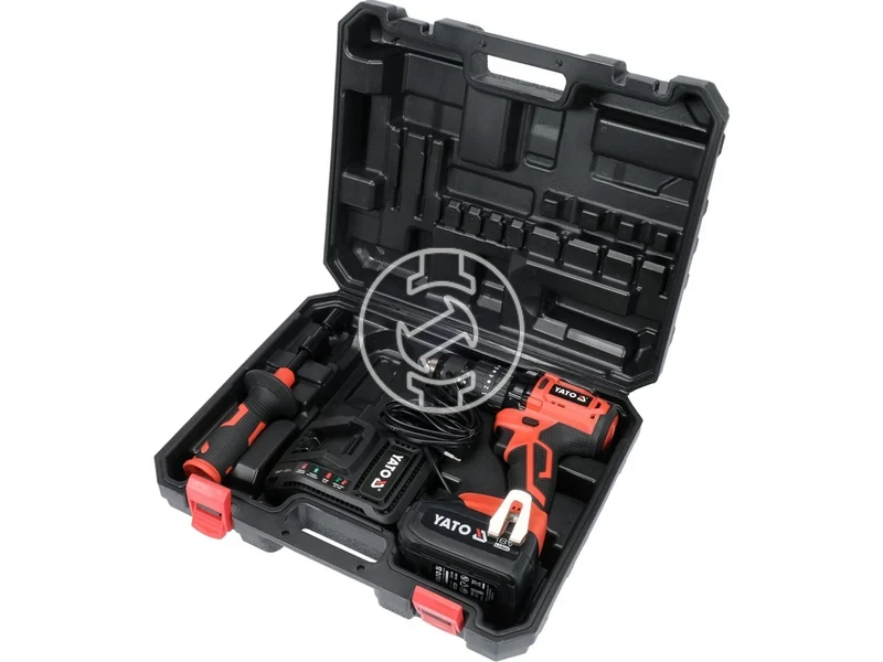 Kép: Yato YT-82790 masina de gaurit cu percutie pe acumulator 18 V 75 Nm 3 Ah acumulator incarcator.webp