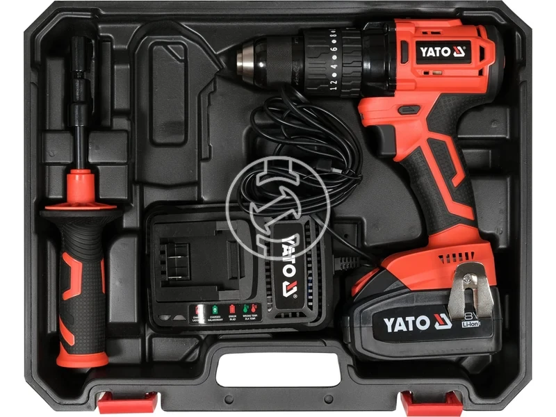 Kép: Yato YT-82790 masina de gaurit cu percutie pe acumulator 18 V 75 Nm 3 Ah acumulator incarcator.webp