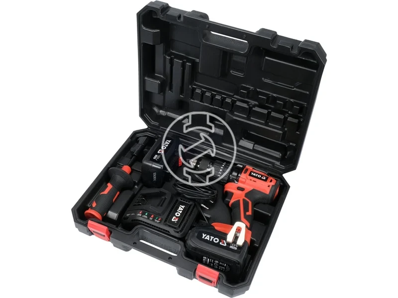 Kép: Yato YT-82791 masina de gaurit cu percutie pe acumulator 18 V 75 Nm 2 x 3 Ah acumulator incarcator.webp