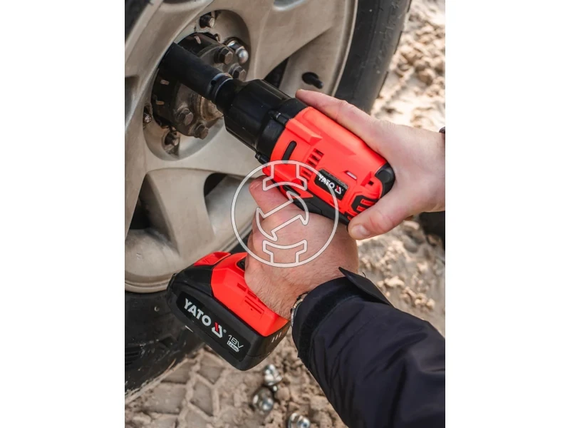 Kép: Yato YT-82806 masina de insurubat cu impact pe acumulator 18 V 12 inch 700 Nm 3 Ah acumulator incarcator.webp