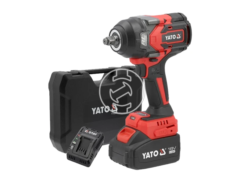 Yato YT-828071 akkus ütvecsavarozó 18 V | 1200 Nm | 1/2 inch | Szénkefementes | 1 x 4 Ah akku + töltő | Kofferben