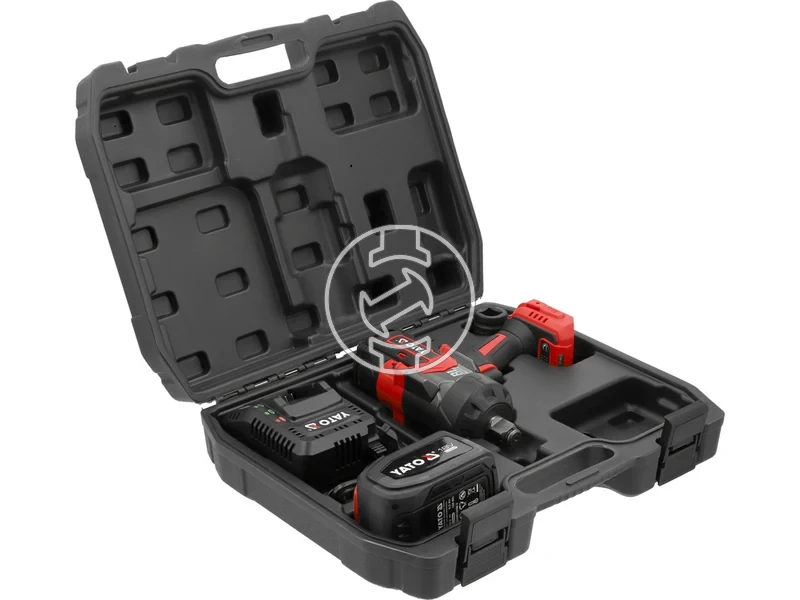 Kép: Yato YT-828073 masina de insurubat cu impact pe acumulator 18 V 34 inch 2400 Nm 6 Ah acumulator incarcator.webp