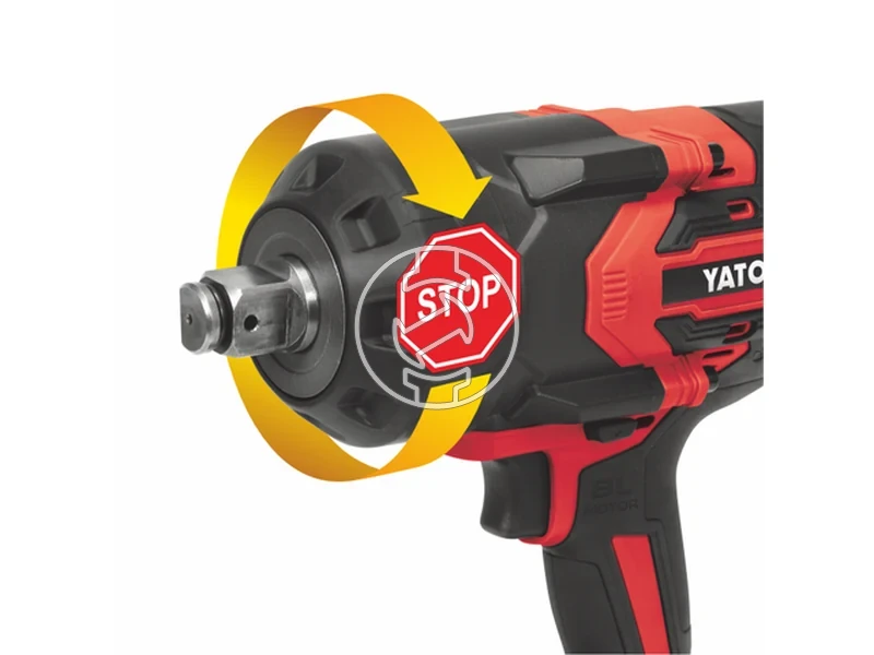 Kép: Yato YT-828073 masina de insurubat cu impact pe acumulator 18 V 34 inch 2400 Nm 6 Ah acumulator incarcator.webp