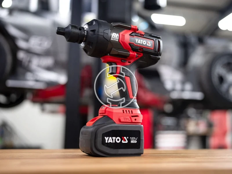 Kép: Yato YT-828073 masina de insurubat cu impact pe acumulator 18 V 34 inch 2400 Nm 6 Ah acumulator incarcator.webp