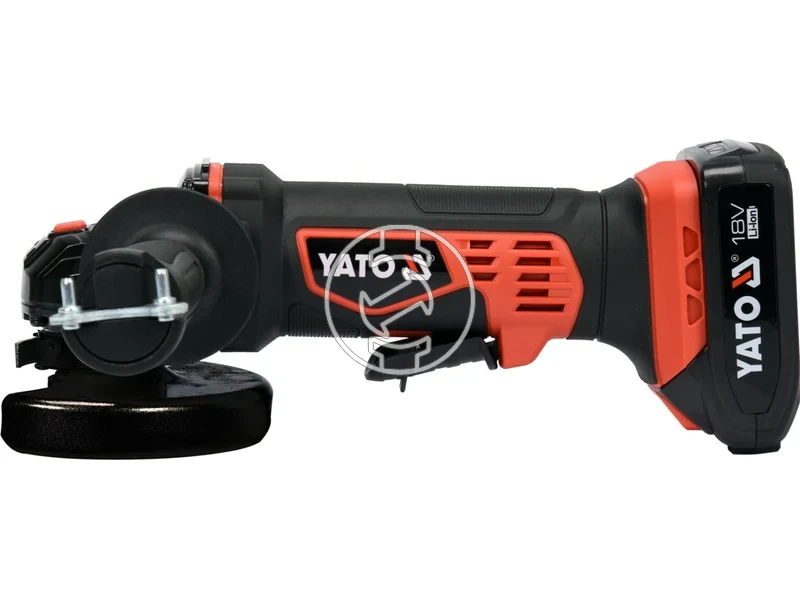 Kép: Yato YT-82826 polizor drept cu acumulator 18 V 125 mm 2 Ah acumulator incarcator.webp