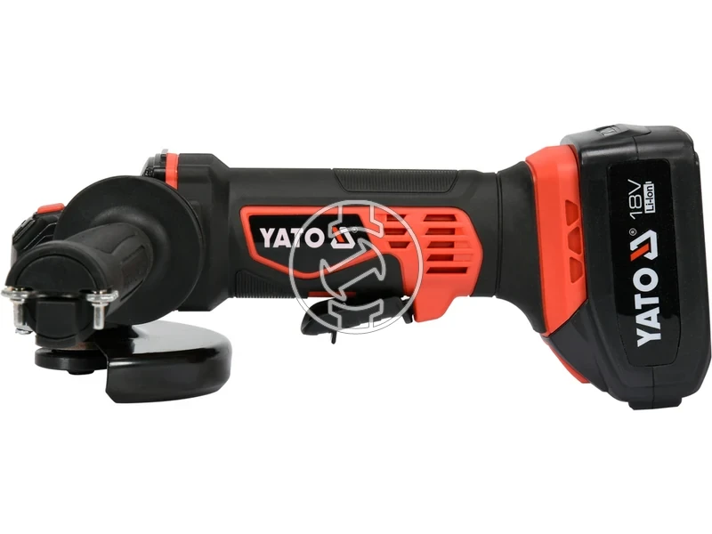 Kép: Yato YT-82828 polizor drept cu acumulator 18 V 125 mm 2 x 3 Ah acumulator incarcator.webp