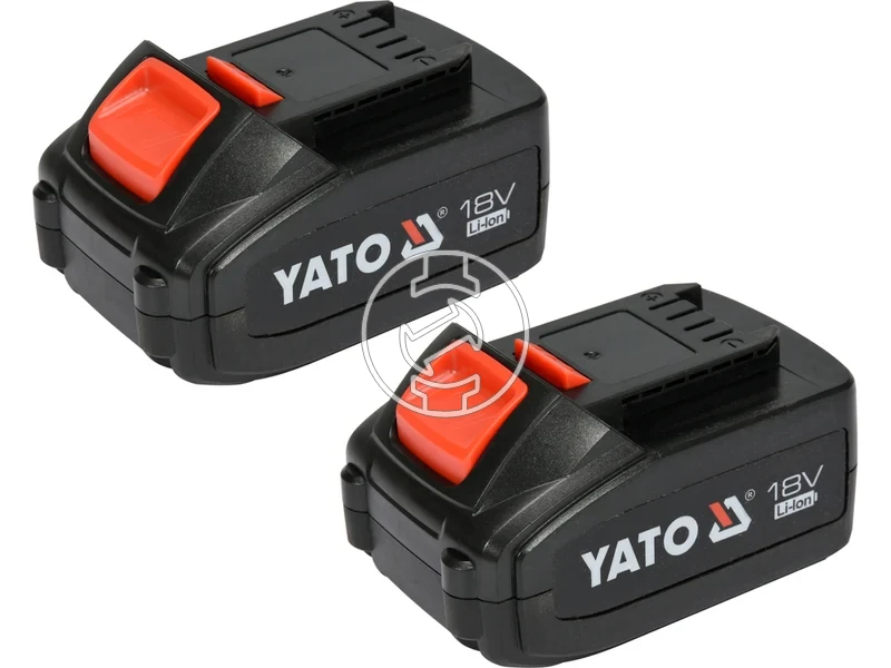 Kép: Yato YT-82828 polizor drept cu acumulator 18 V 125 mm 2 x 3 Ah acumulator incarcator.webp