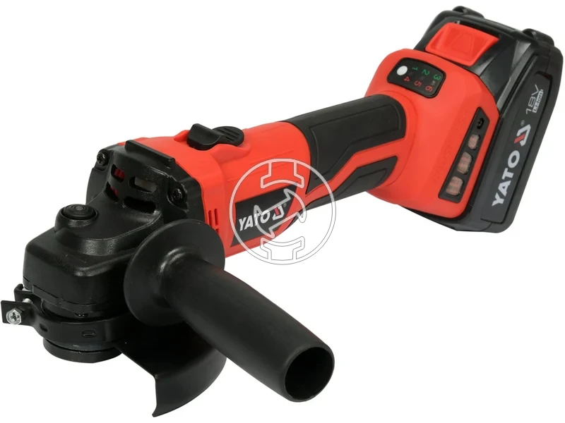 Kép: Yato YT-828294 polizor drept cu acumulator 18 V 125 mm 4 Ah acumulator incarcator.webp