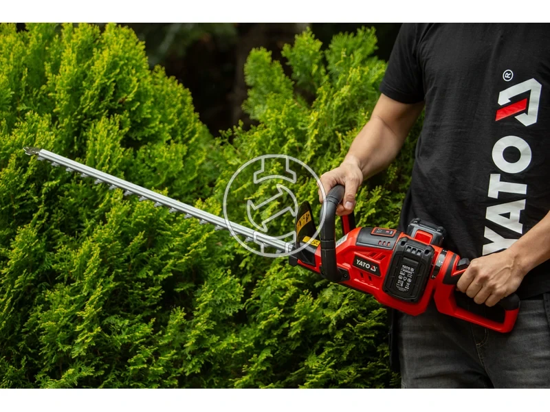 Kép: Yato YT-828353 masina de tuns gard viu cu acumulator 2 x 18 V 55 cm fara acumultor si incarcator.webp