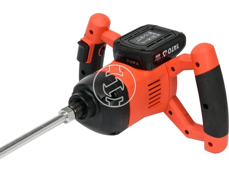 Kép: Yato YT-82880 masina de amestecat manual cu acumulator 18 V M14 2 Ah acumulator incarcator.webp