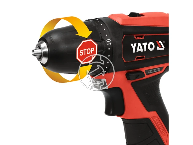 Kép: Yato YT-82901 masina de gaurit-insurubat cu mandrina 12 V 30 Nm 2 Ah acumulator incarcator valiza.webp