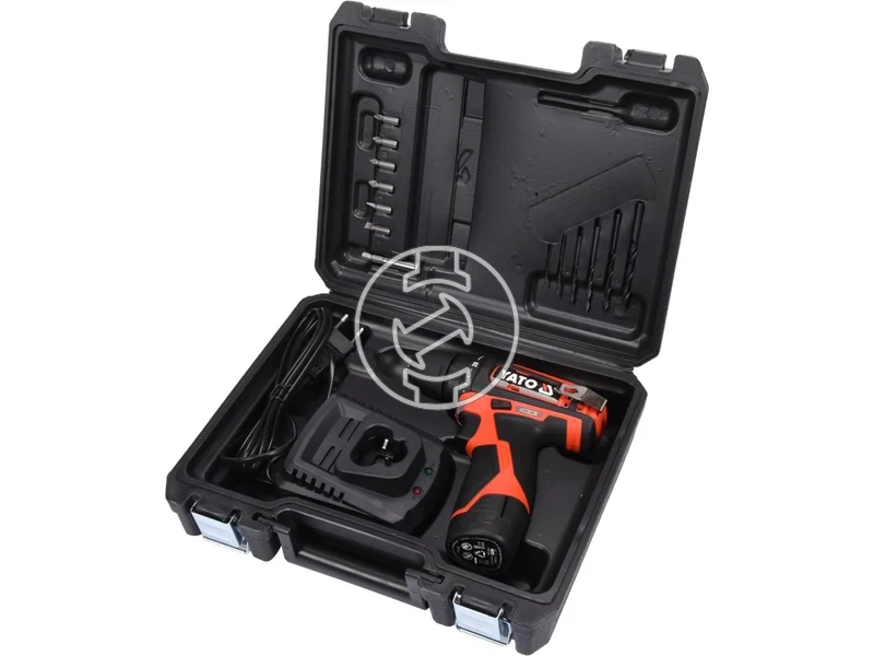Kép: Yato YT-82901 masina de gaurit-insurubat cu mandrina 12 V 30 Nm 2 Ah acumulator incarcator valiza.webp