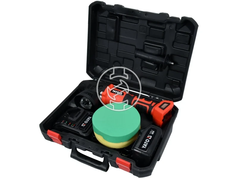 Kép: Yato YT-82920 masina de lustruit cu acumulator 18 V 150 mm 3 Ah acumulator incarcator.webp