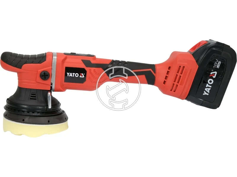Kép: Yato YT-82924 masina de lustruit cu acumulator 18 V 125 mm 4 Ah acumulator incarcator.webp