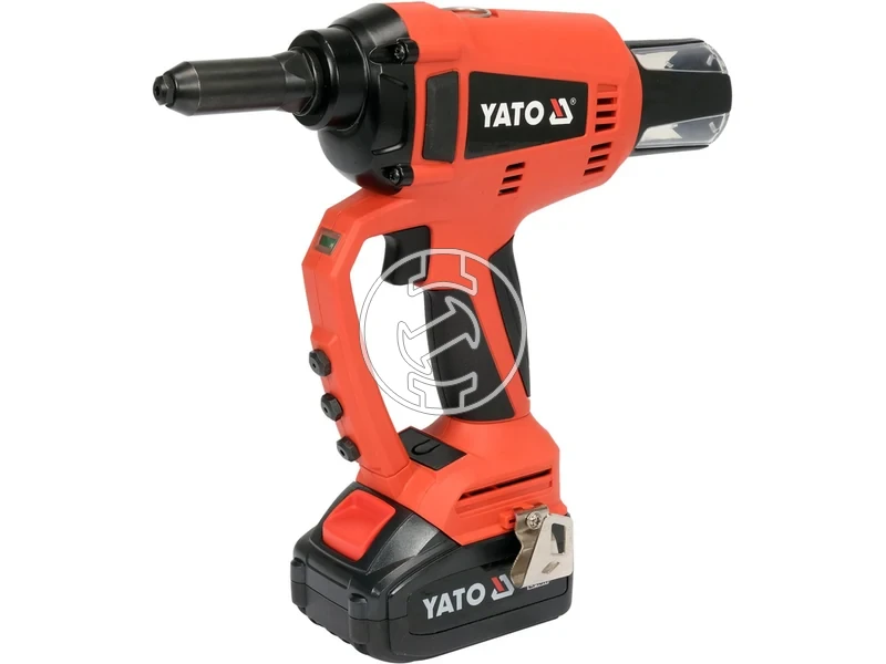 Kép: Yato YT-82955 masina de nituit nituri-pop cu acumulator 18 V 24-5 mm 3 Ah acumulator incarcator.webp