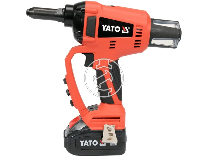 Kép: Yato YT-82955 masina de nituit nituri-pop cu acumulator 18 V 24-5 mm 3 Ah acumulator incarcator.webp