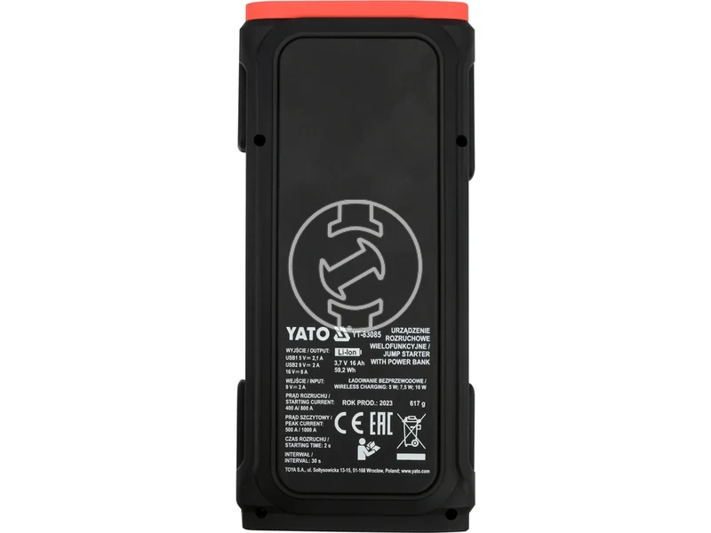 Kép: Yato YT-83085 incarcator si robot pornire auto 16000 mAh.webp