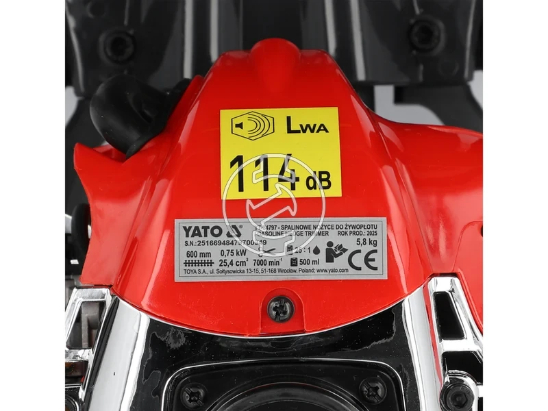 Kép: Yato YT-84797 masina de tuns gard viu cu motor pe benzina 254 cm3 60 cm.webp