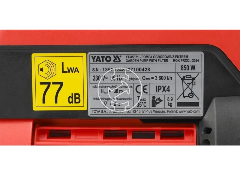 Yato YT-85371 önfelszívó felszíni szivattyú (értékcsökkent)