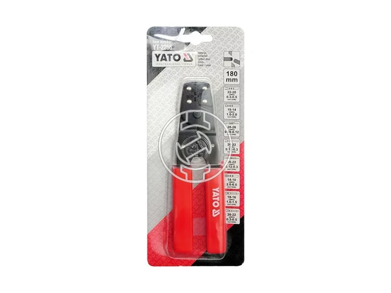 Yato YT-2256 krimpelő fogó 180 mm, 0,08-6 mm